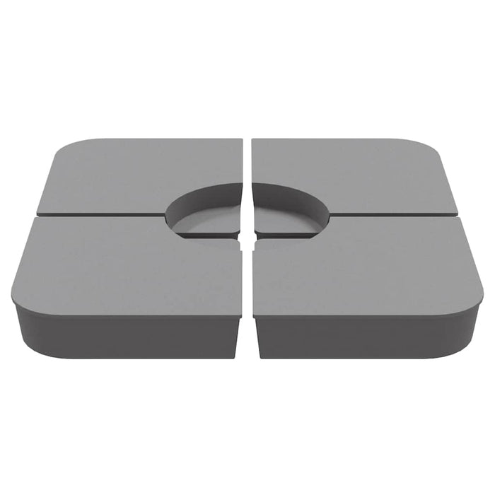 vidaXL Set Base per Ombrellone 4 pz con Supporto a Croce 100 kg PP