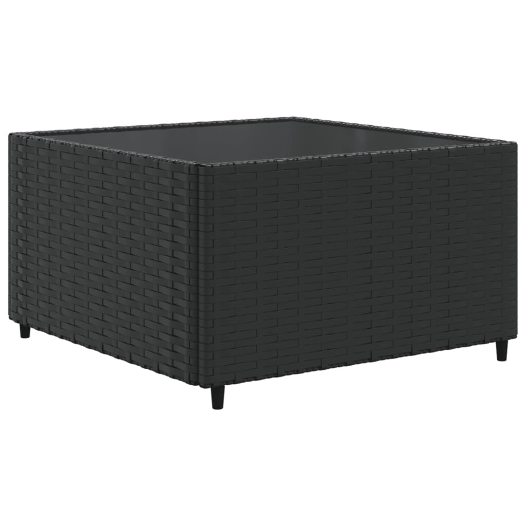 Set Mobili da Giardino con Cuscini 8 pz Nero in Polyrattan 3308036