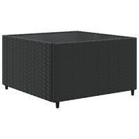 Set Mobili da Giardino con Cuscini 8 pz Nero in Polyrattan 3308036