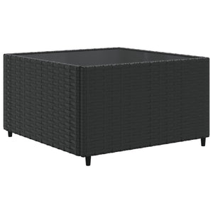 Set Mobili da Giardino con Cuscini 8 pz Nero in Polyrattan 3308036