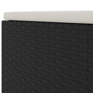 vidaXL Set Divani da Giardino 4 pz con Cuscini Nero in Polyrattan