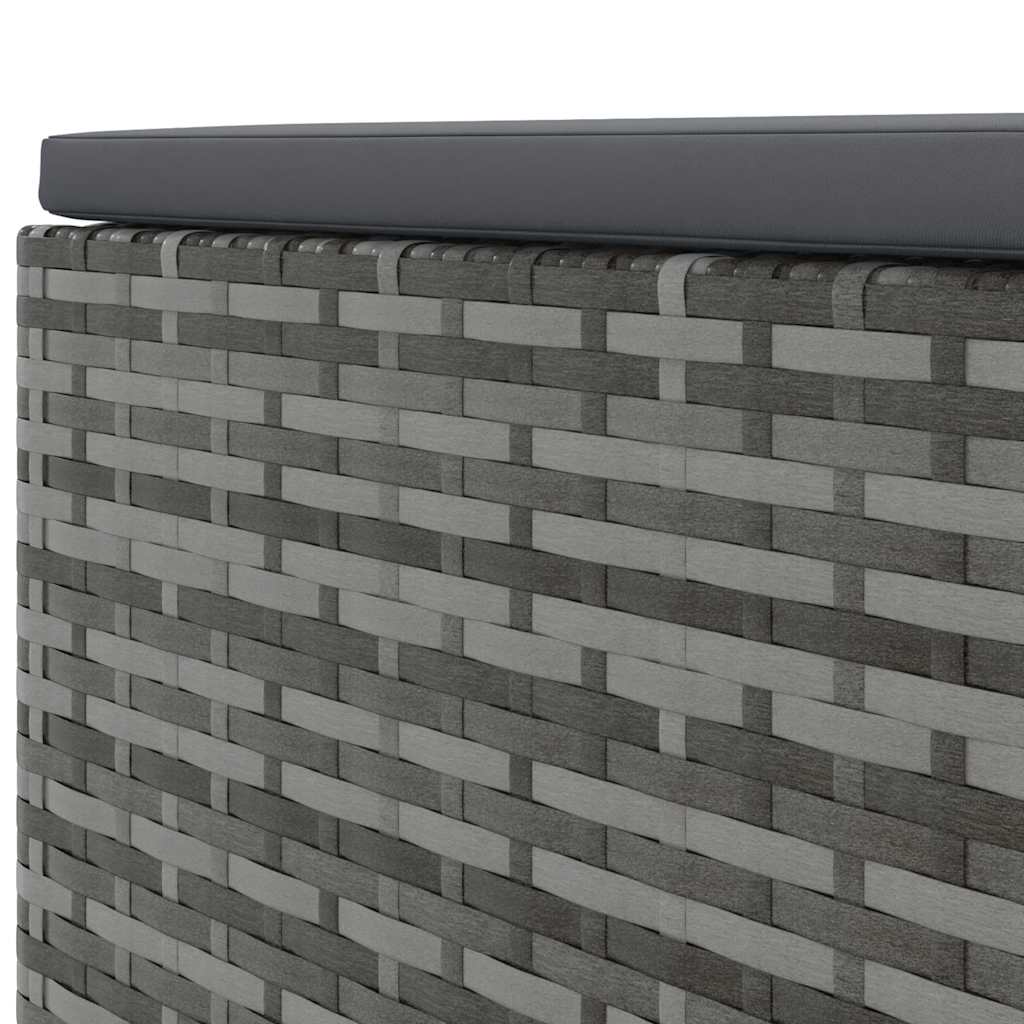 Set Divani da Giardino 4 pz con Cuscini in Polyrattan Grigio 3308050