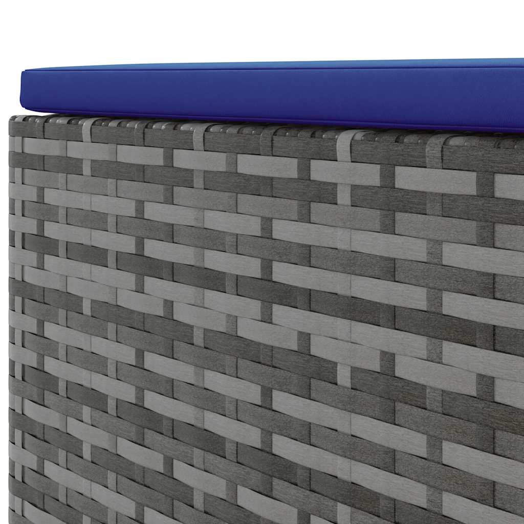 Set Divani da Giardino 4 pz con Cuscini in Polyrattan Grigio 3308055