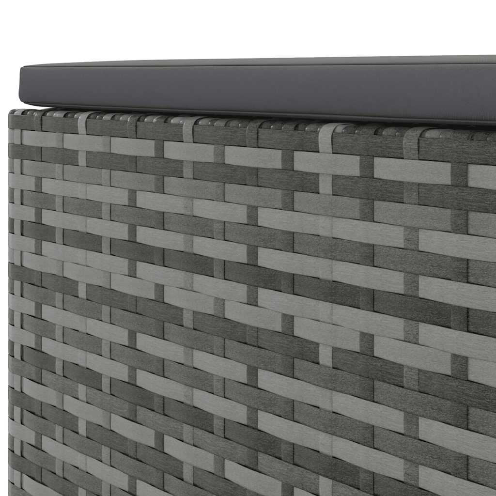 Set Divani da Giardino 5 pz con Cuscini in Polyrattan Grigio