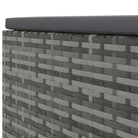 Set Divani da Giardino 5 pz con Cuscini in Polyrattan Grigio