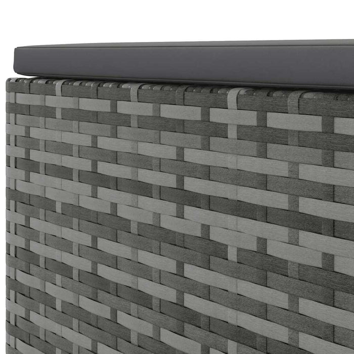 Set Divani da Giardino 5 pz con Cuscini in Polyrattan Grigio