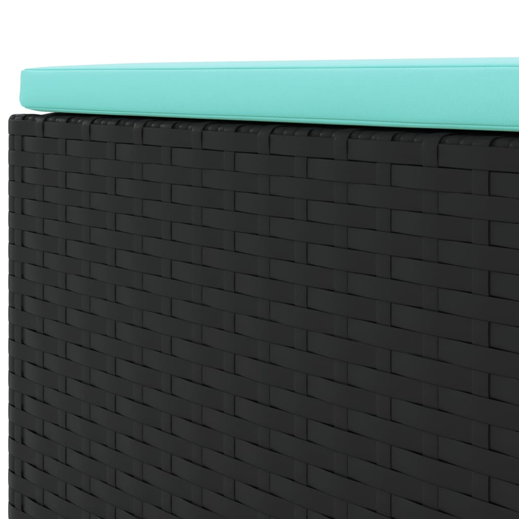 vidaXL Set Divani da Giardino 5 pz con Cuscini Nero in Polyrattan