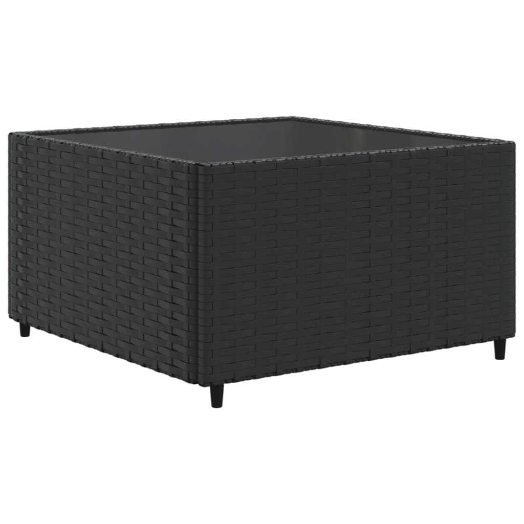 Set Mobili da Giardino 6 pz con Cuscini in Polyrattan Nero