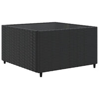 Set Mobili da Giardino 6 pz con Cuscini in Polyrattan Nero