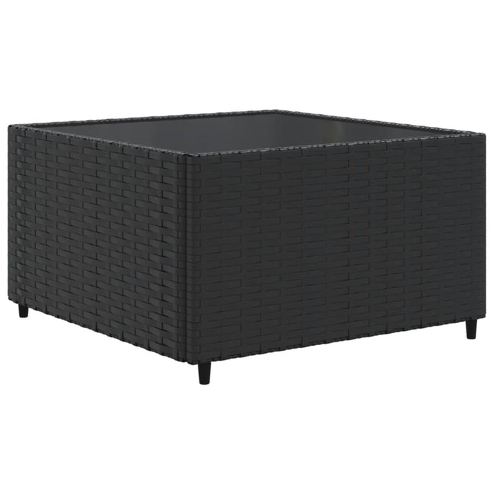Set Mobili da Giardino 6 pz con Cuscini in Polyrattan Nero