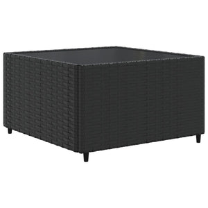 vidaXL Set Divani da Giardino 5 pz con Cuscini Nero in Polyrattan
