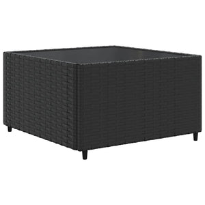 vidaXL Set Divani da Giardino 5 pz con Cuscini Nero in Polyrattan