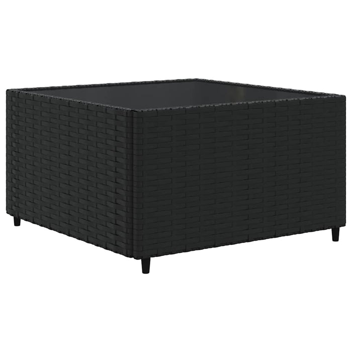 vidaXL Set Salotto da Giardino con Cuscini 7pz Nero Polyrattan