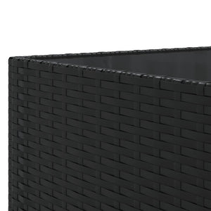 vidaXL Set Salotto da Giardino con Cuscini 7pz Nero Polyrattan