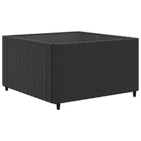 vidaXL Set Salotto da Giardino con Cuscini 7pz Nero Polyrattan