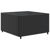 vidaXL Set Salotto da Giardino con Cuscini 7pz Nero Polyrattan