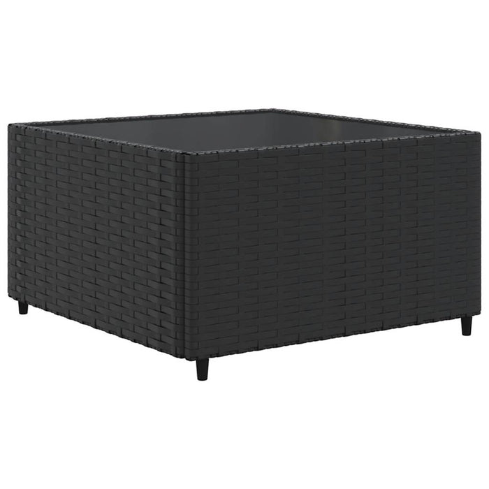 vidaXL Set Salotto da Giardino con Cuscini 7pz Nero Polyrattan