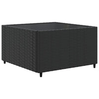 Set Salotto da Giardino 10pz con Cuscini in Polyrattan Nero 3308276