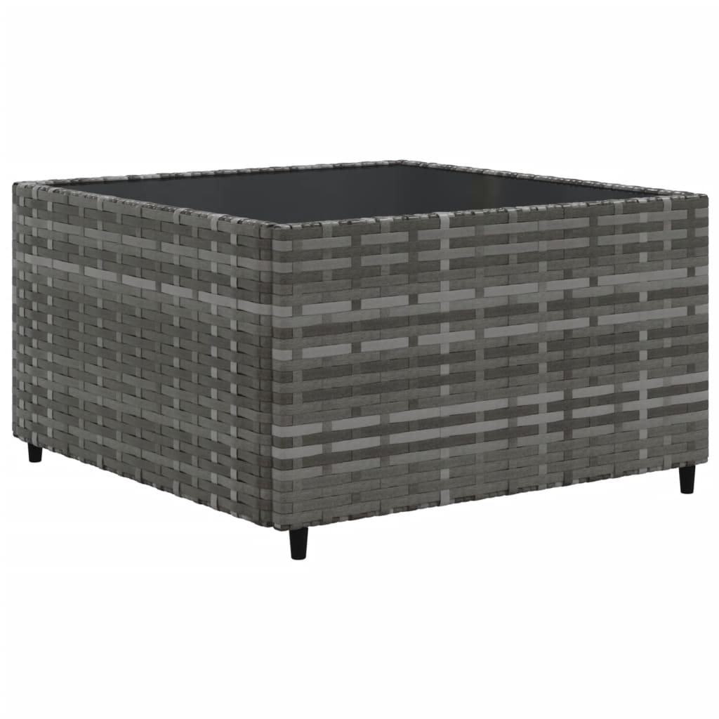 vidaXL Set Divano da Giardino 10 pz con Cuscini Grigio in Polyrattan