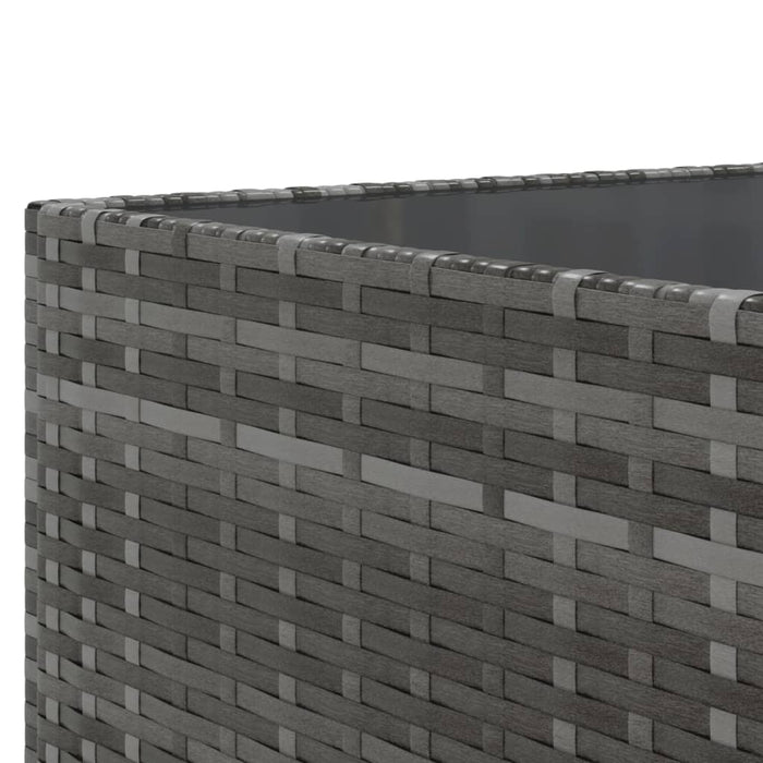 vidaXL Set Divano da Giardino 10 pz con Cuscini Grigio in Polyrattan