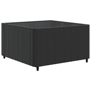 vidaXL Set Divani da Giardino 11 pz con Cuscini in Polyrattan Nero