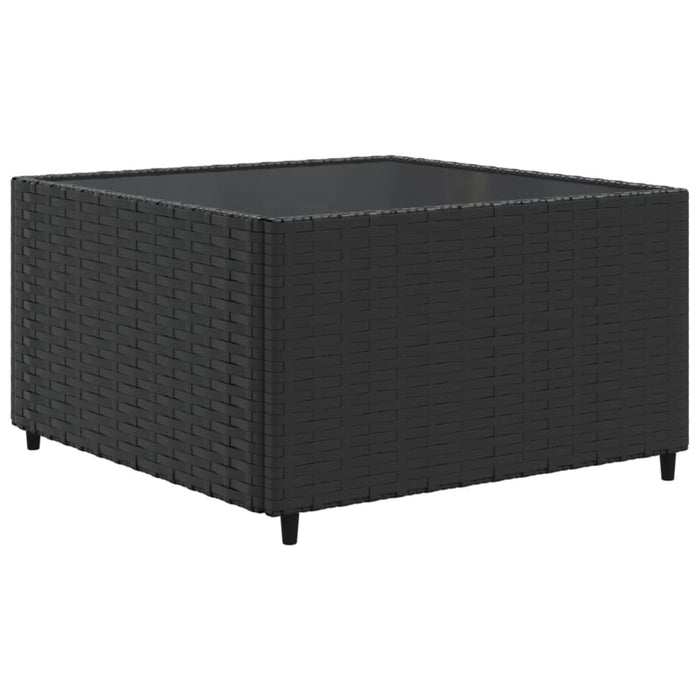 vidaXL Set Divani da Giardino 11 pz con Cuscini in Polyrattan Nero