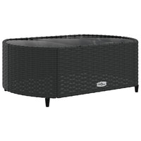 vidaXL Set Divani da Giardino 4 pz con Cuscini Nero in Polyrattan