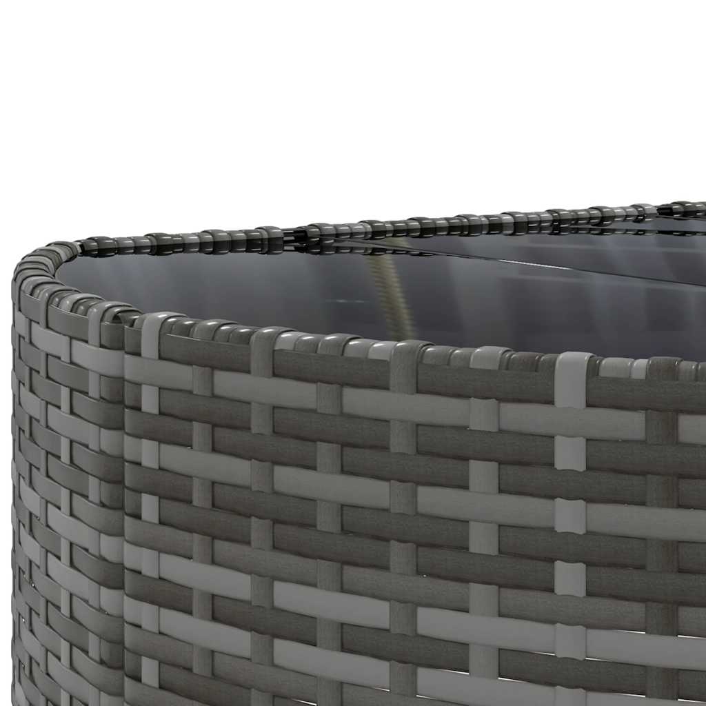 Set Divani da Giardino 4 pz con Cuscini in Polyrattan Grigio 3308367