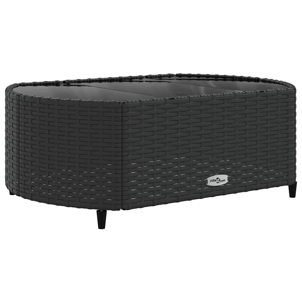 vidaXL Set Divani da Giardino 5 pz con Cuscini in Polyrattan Nero