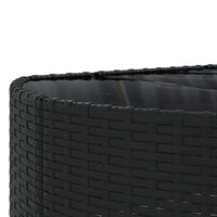 vidaXL Set Divani da Giardino 5 pz con Cuscini in Polyrattan Nero
