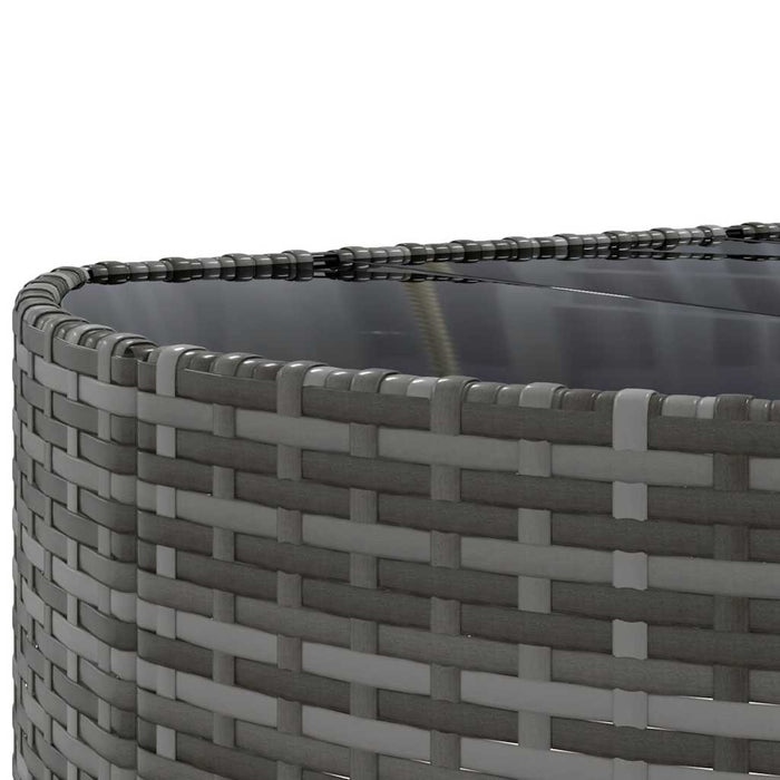 Set Divano da Giardino 9 pz con Cuscini Grigio in Polyrattan 3308431