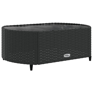 Set Divani da Giardino con Cuscini 7pz Nero Polyrattan 3308432
