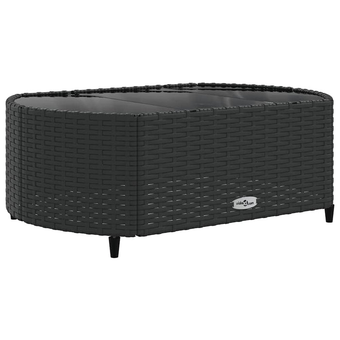 Set Divani da Giardino con Cuscini 7pz Nero Polyrattan 3308432