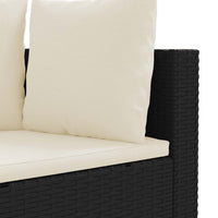 Set Divani da Giardino con Cuscini 7pz Nero Polyrattan 3308432