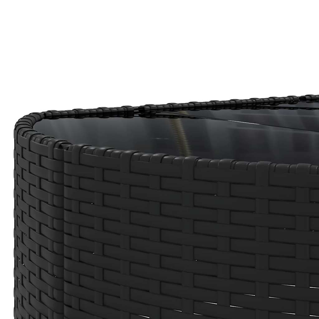 Set Divani da Giardino con Cuscini 7pz Nero Polyrattan 3308432