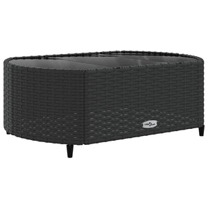 Set Divani da Giardino con Cuscini 7pz Nero Polyrattan 3308436