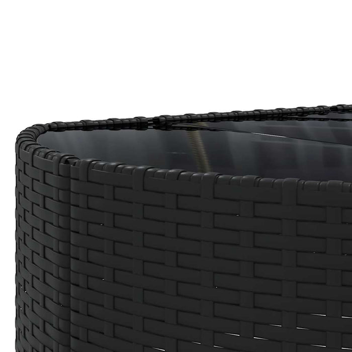 Set Divani da Giardino con Cuscini 7pz Nero Polyrattan 3308436