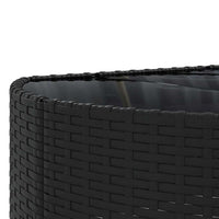 vidaXL Set Divani da Giardino con Cuscini 7pz Nero Polyrattan
