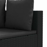 vidaXL Set Divani da Giardino 5 pz con Cuscini in Polyrattan Nero