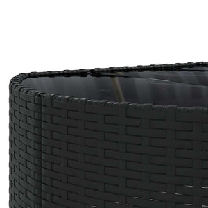 vidaXL Set Divani da Giardino 5 pz con Cuscini in Polyrattan Nero