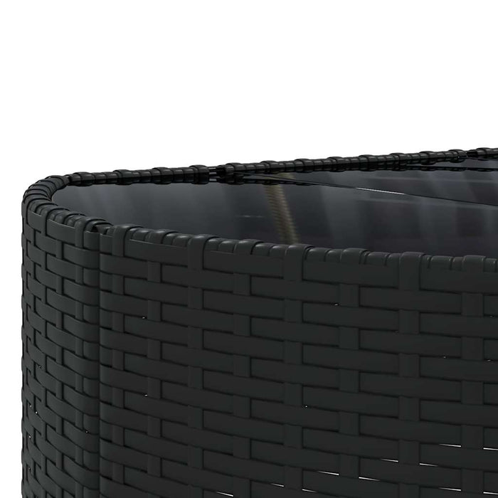 vidaXL Set Divani da Giardino 5 pz con Cuscini in Polyrattan Nero