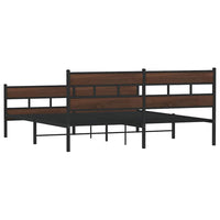 Giroletto senza Materasso in Metallo-Struttura Letto Rovere Marrone 183x213 cm 574714