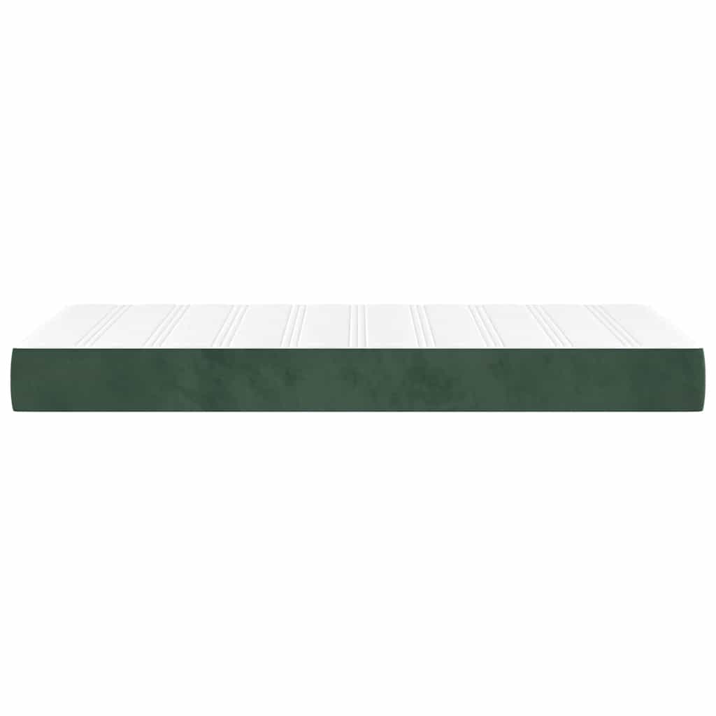 Materasso a Molle Verde Scuro 90x210x20 cm in Velluto 4016567