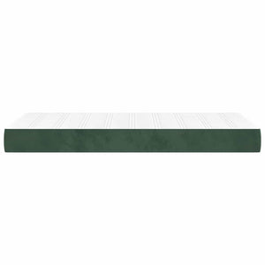 Materasso a Molle Verde Scuro 90x210x20 cm in Velluto 4016567