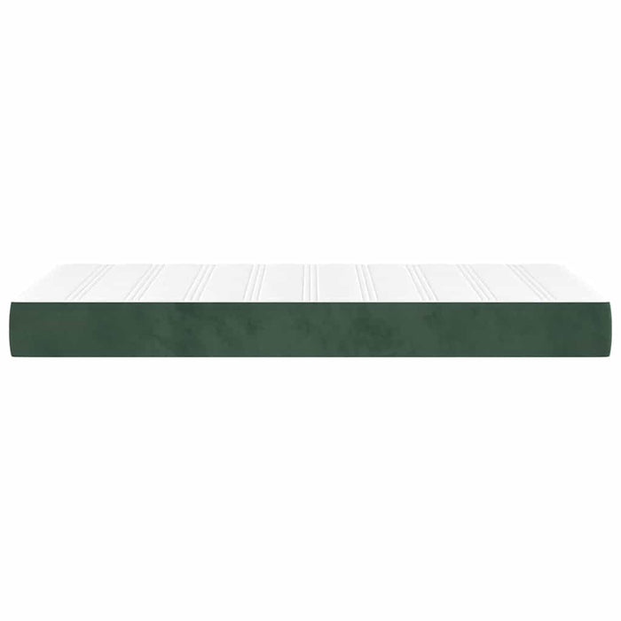 Materasso a Molle Verde Scuro 90x210x20 cm in Velluto 4016567