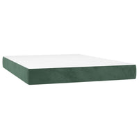 Materasso a Molle Verde Scuro 140x210x20 cm in Velluto 4016585