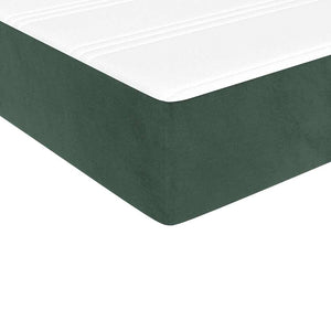 Materasso a Molle Verde Scuro 140x210x20 cm in Velluto 4016585