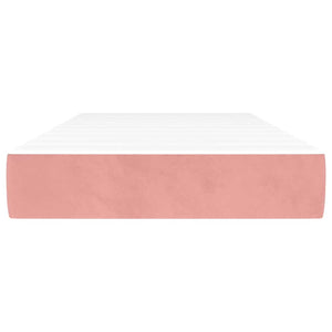 Materasso a Molle Insacchettate Rosa 80x220x20 cm in Velluto 4016599