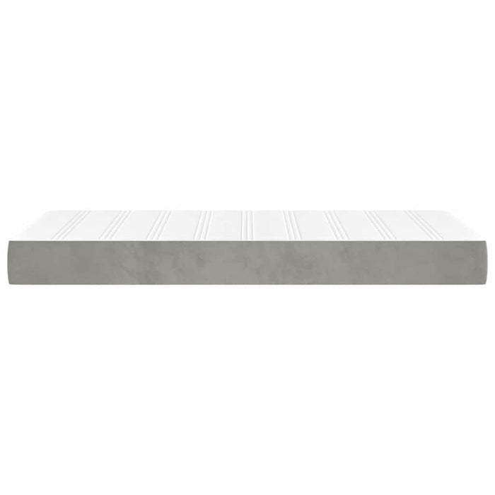 Materasso a Molle Grigio Chiaro 90x220x20 cm in Velluto 4016600