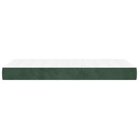 Materasso a Molle Verde Scuro 90x220x20 cm in Velluto